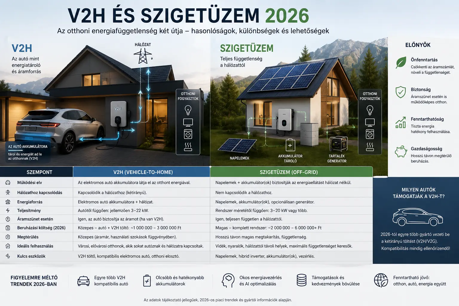 Áramszünet biztos otthon V2H mint szigetüzem?